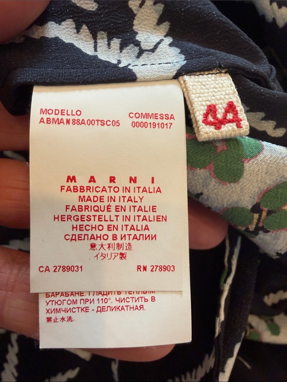 MARNI Drop Waist Print Silk Dress - Picture 10 of 16